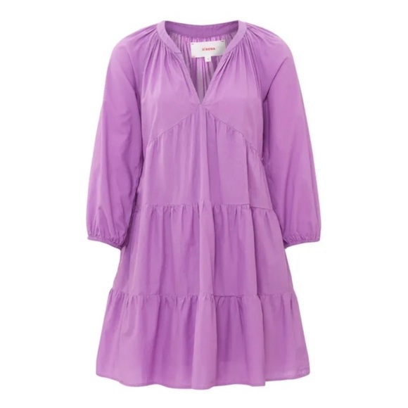 XiRENA Nadia Cotton Poplin Dress Purple Size M